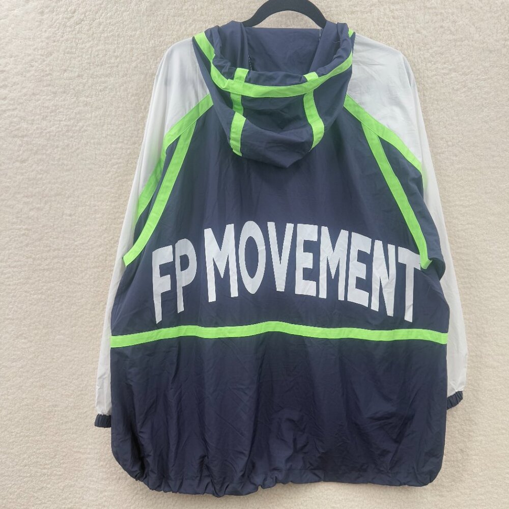 FP Movement Care FP Like The Wind Logo Jacket Pullover in Midnight Navy Combo